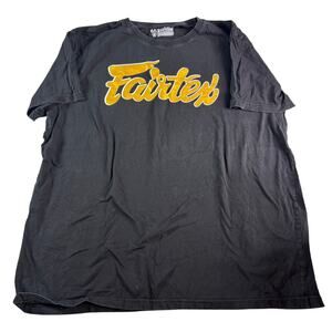 Fairtex T Shirt Mens 2XL Black Fight Team Graphic Muay Thai MMA Thailand